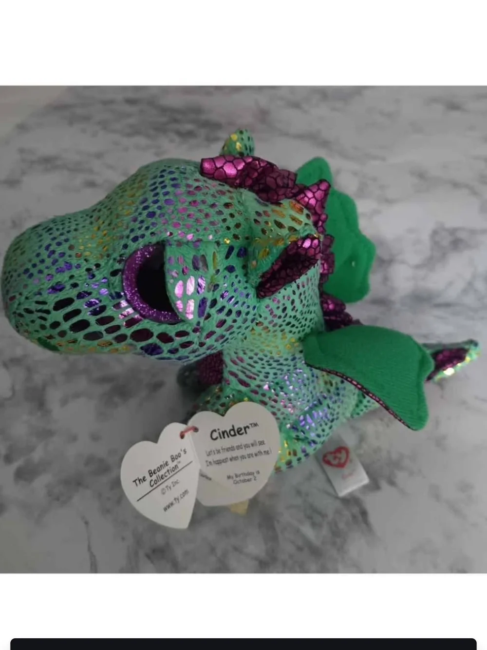 STEAL! 2 TY Collectibles – Retired B.B. Birthday Bear + Cinder Dragon